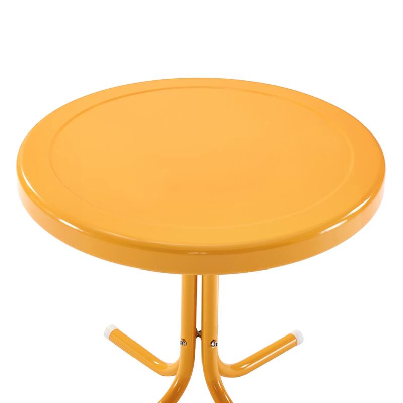 Crosley Tangerine Retro Metal Side Table