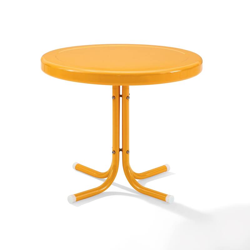 Crosley Tangerine Retro Metal Side Table