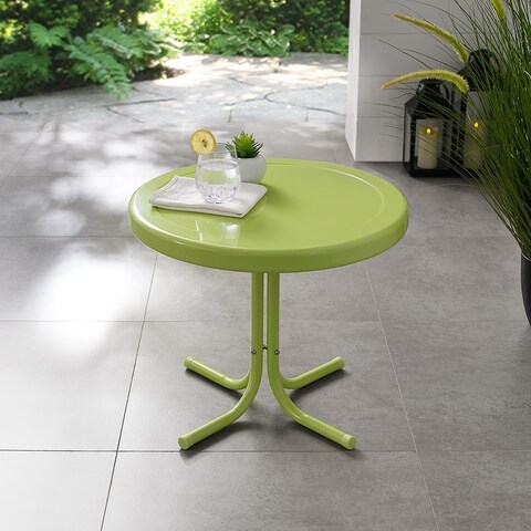 Retro Metal Side Table In Key Lime