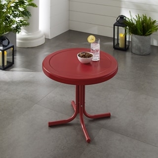 Griffith Outdoor Metal Side Table in Red
