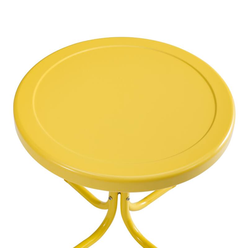 Crosley Retro Metal Side Table In Yellow