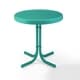 preview thumbnail 5 of 6, Retro Metal Side Table In Tourquoise