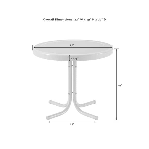 Retro Metal Side Table In Tourquoise