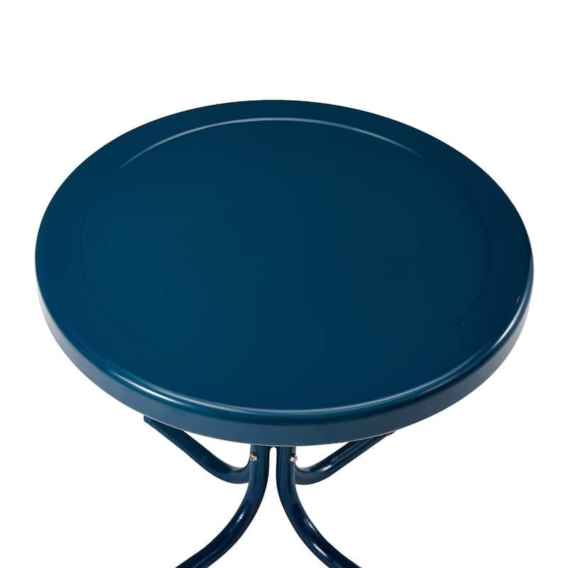 Crosley Retro Metal Side Table In Navy