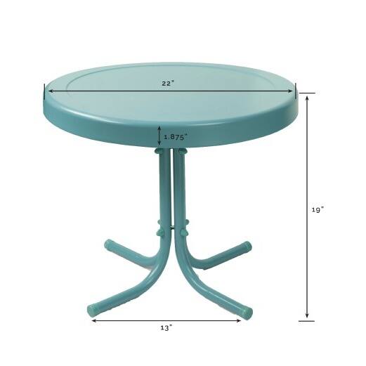Crosley Retro Metal Side Table In Navy
