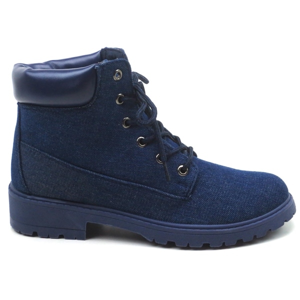 blue combat boots womens