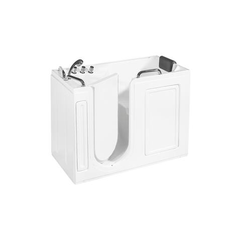 Empava 53" Walk-in Bathtub Acrylic Freestanding Tub Left Side Door - 53 in.