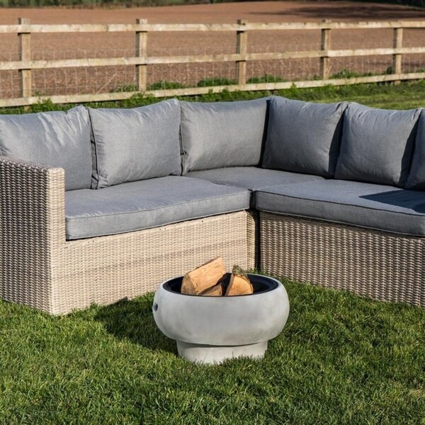 Shop Peaktop - Outdoor 21" Round Concrete Wood Burning Fire Pit - Free Shipping Today ...
