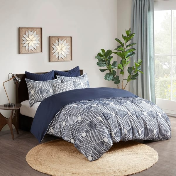 The Curated Nomad Latia Blush Cotton Jacquard Duvet Cover Set On Sale Overstock 26567170