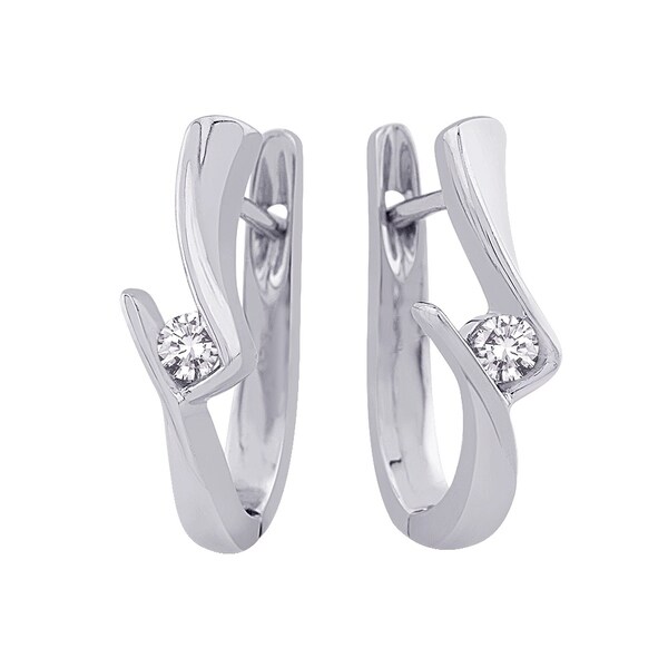 10k White Gold 1 10ct Tdw Diamond Huggie Earrings G H I2 I3 10k White Gold 1 10ct Tdw Diamond Huggie Earrings G H I2 I3 Free Shipping Today 26567557