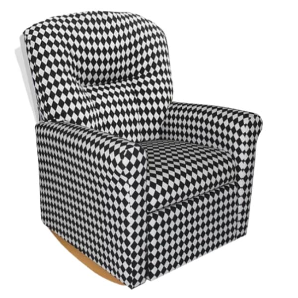 Shop Dozydotes Contemporary Child Rocker Recliner Black Diamond