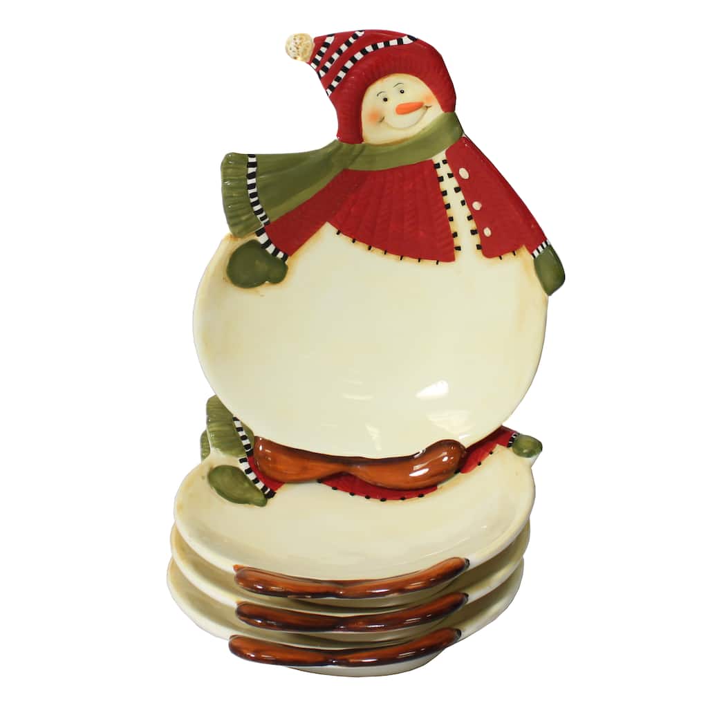 Snowman Delight Hors D'oeuvre/ Dessert 4-piece Set