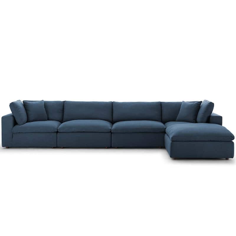 Copper Grove Hrazdan Fabric/Wood Down-filled Over-stuffed 5-piece Sectional Sofa Set