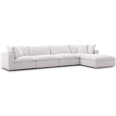Copper Grove Hrazdan Fabric/Wood Down-filled Over-stuffed 5-piece Sectional Sofa Set