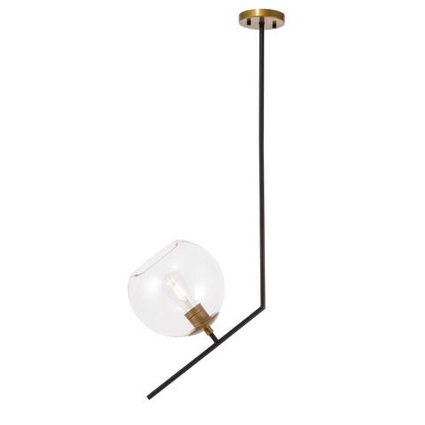Bastina 10-Inch 1-UpLight Clear Glass Pendant