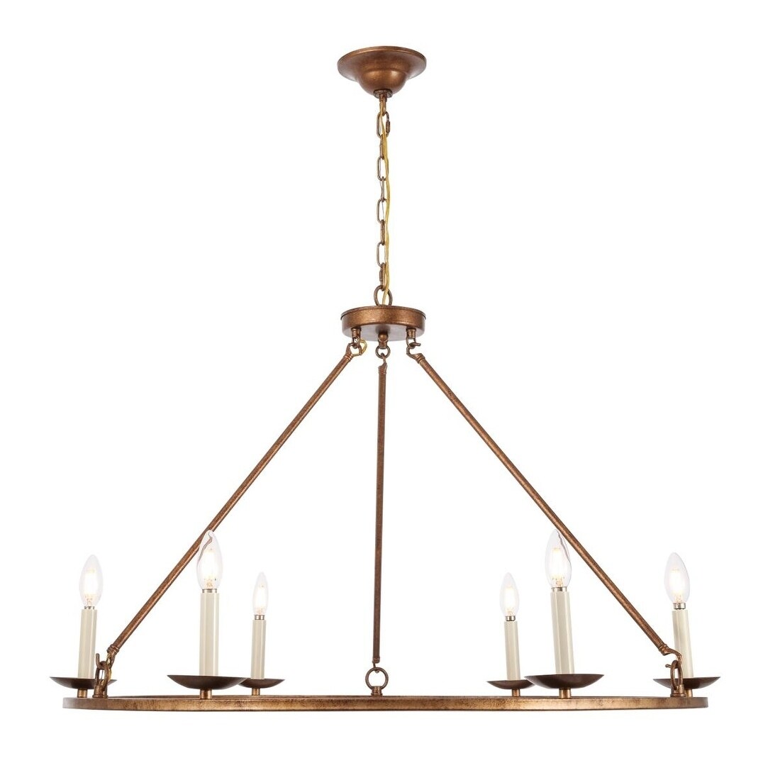 Murni 36-Inch 6-Light Chandelier (UL Listed/ETL - Vintage Gold) - Chandeliers For Bedrooms by Overstock.com