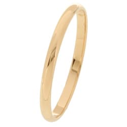 14k Gold Men's Half-round 2-mm Wedding Band - Free Shipping Today ...