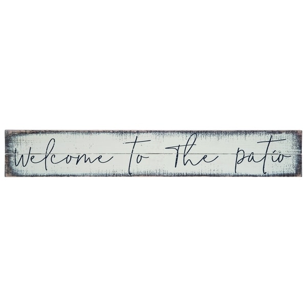 Transpac Wood White Spring Welcome Patio Wall Sign Decor