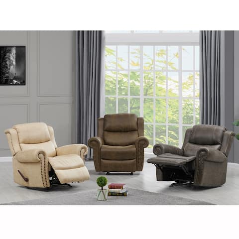 Copper Grove Dilsen Extra Large Rolled Arm Rocker Recliner Chair