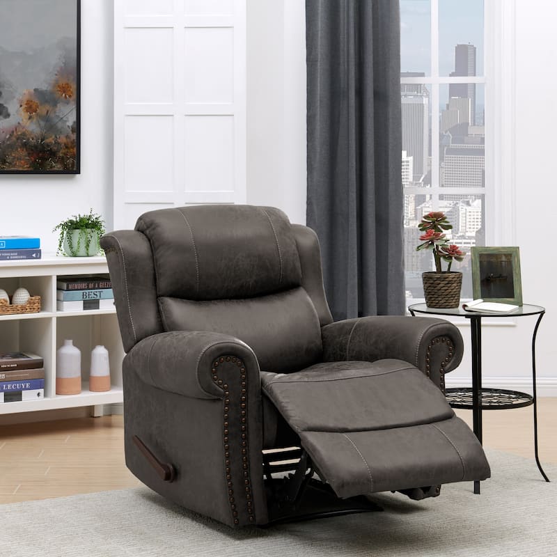 Copper Grove Dilsen Extra Large Rolled Arm Wall Hugger Recliner Chair