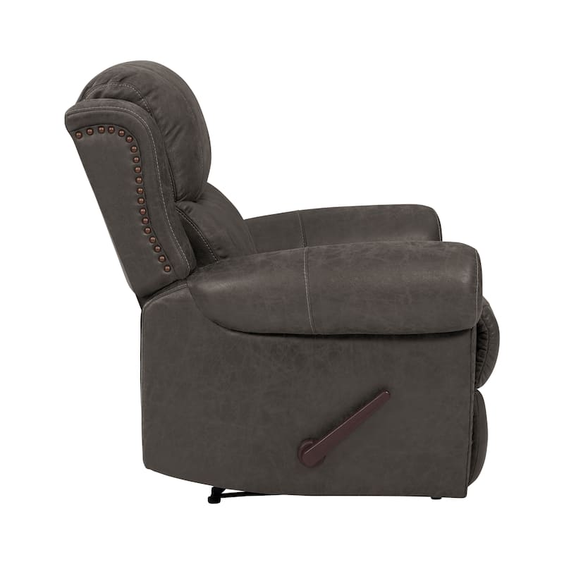 Copper Grove Dilsen Extra Large Rolled Arm Wall Hugger Recliner Chair
