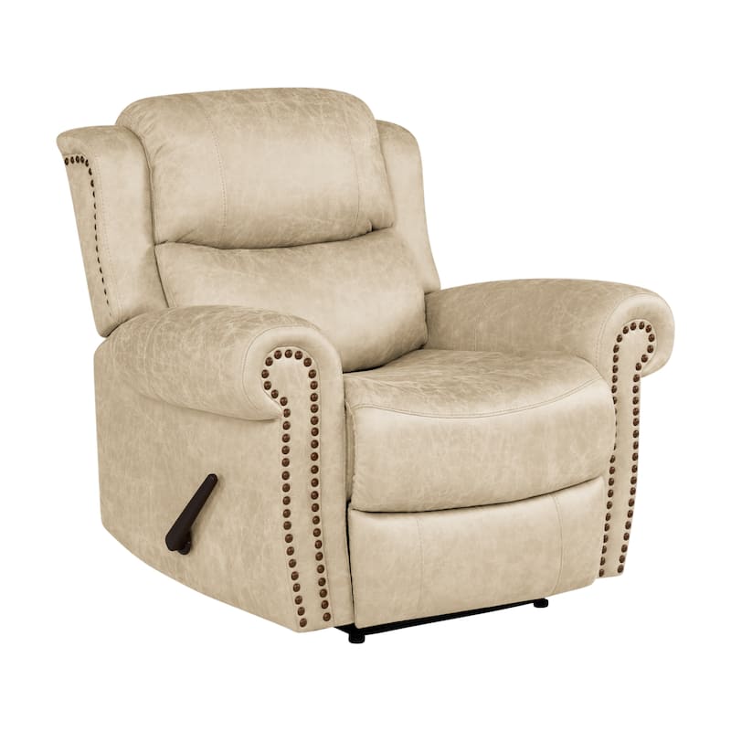 Copper Grove Dilsen Extra Large Rolled Arm Wall Hugger Recliner Chair