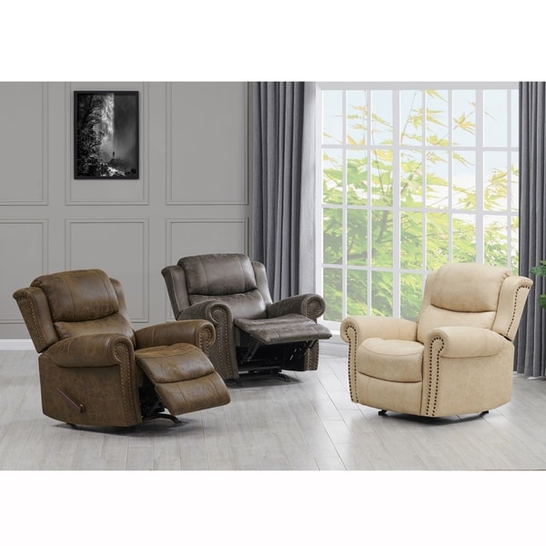 Copper Grove Dilsen Extra Large Rolled Arm Wall Hugger Recliner Chair