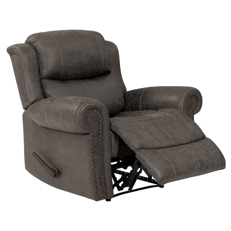 Copper Grove Dilsen Extra Large Rolled Arm Wall Hugger Recliner Chair