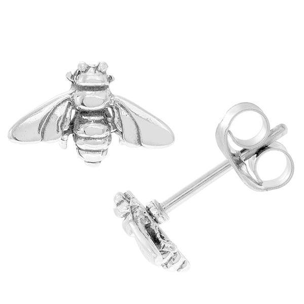 Shop Sterling Silver Honey Bee Stud Earrings - Free Shipping On Orders ...