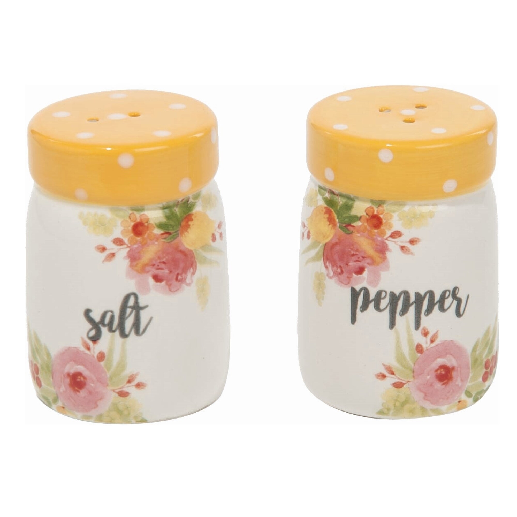yellow salt and pepper shakers