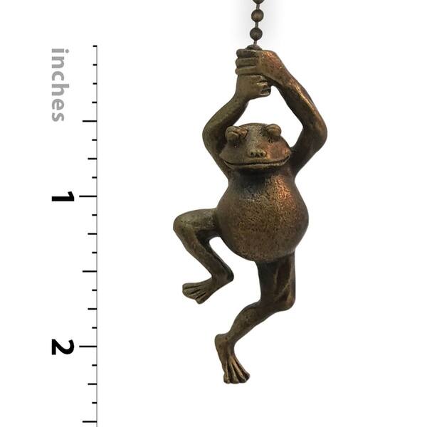 Frog Ball Chain Royal Designs Swinging Frog Fan Pull Chain, Antique Brass - Bed Bath ...