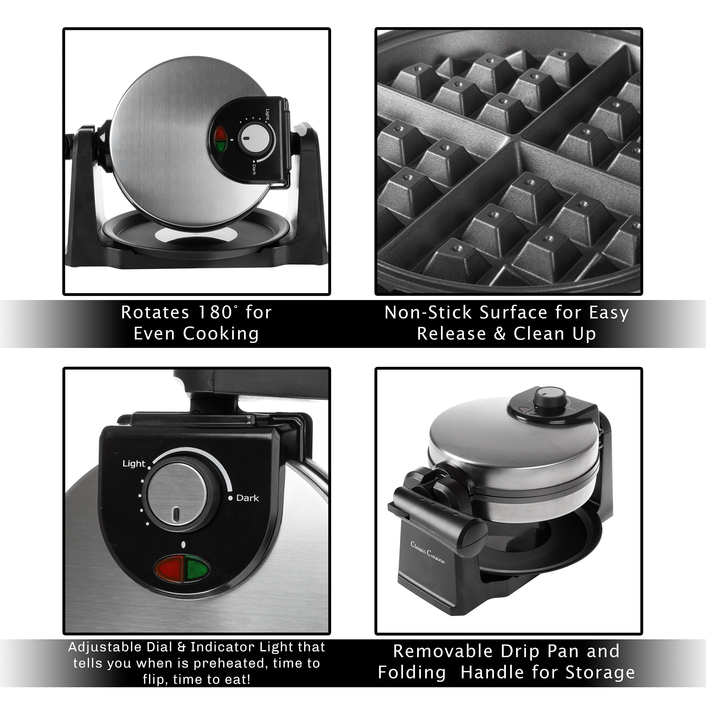 Waffle Iron Clic 180 Rotation Flip Maker With Waffle Iron Clic 180 Rotation Flip