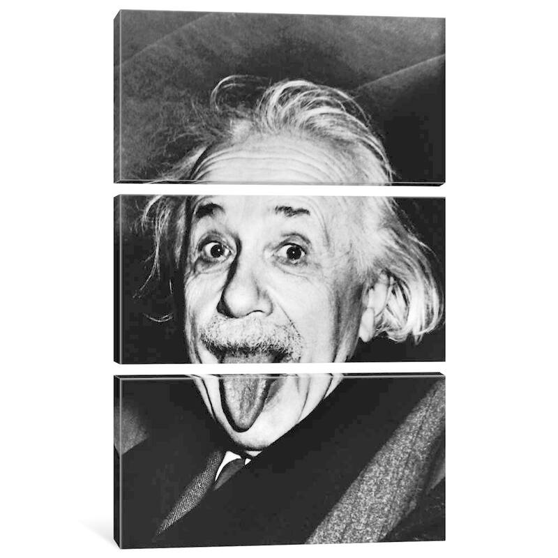 iCanvas "Albert Einstein, Sticking His Tongue Out" by Arthur Sasse