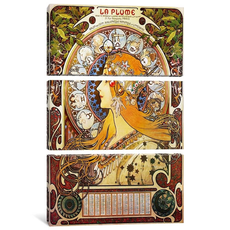 iCanvas "Zodiac (1896)" by Alphonse Mucha
