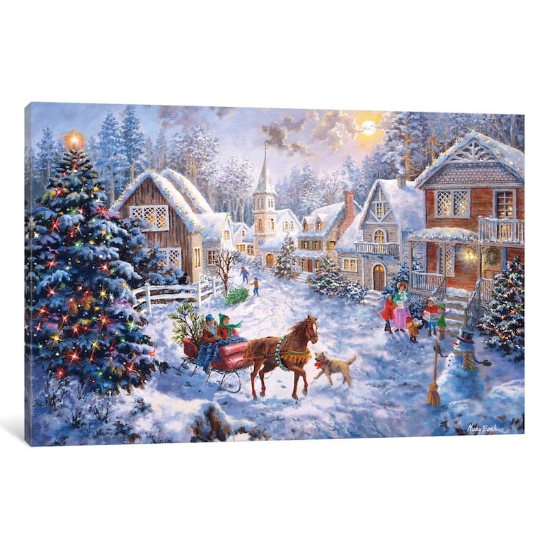 iCanvas "Merry Christmas" by Nicky Boehme - 40'' x 60'' x 0.75'' (3PC)