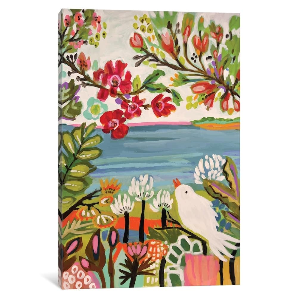 iCanvas "Birds In The Garden II" by Karen Fields