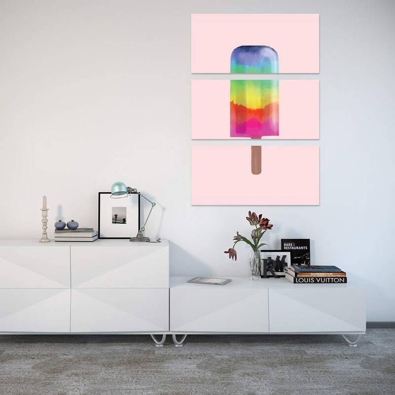 iCanvas "Rainbow Popsicle" by Emanuela Carratoni