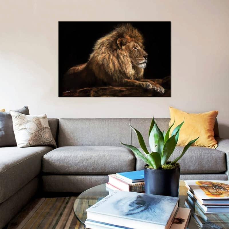 iCanvas "Golden Lion" by David Stribbling