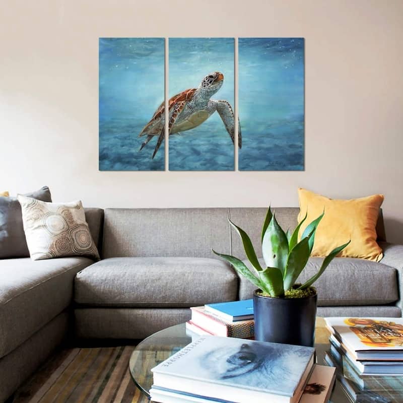 iCanvas "Sea Turtle" by David Stribbling