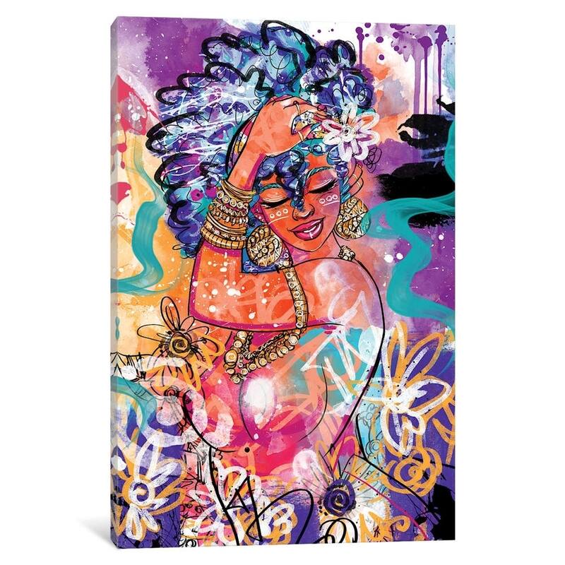 iCanvas "Gold Flowers" by Justin Copeland