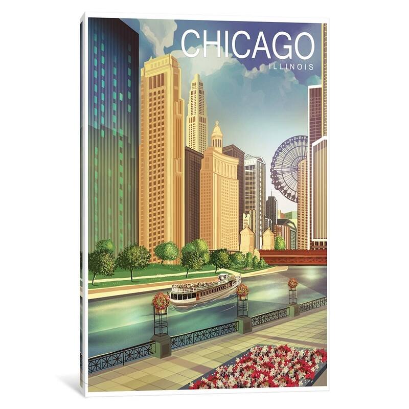 iCanvas "Chicago I" by Old Red Truck