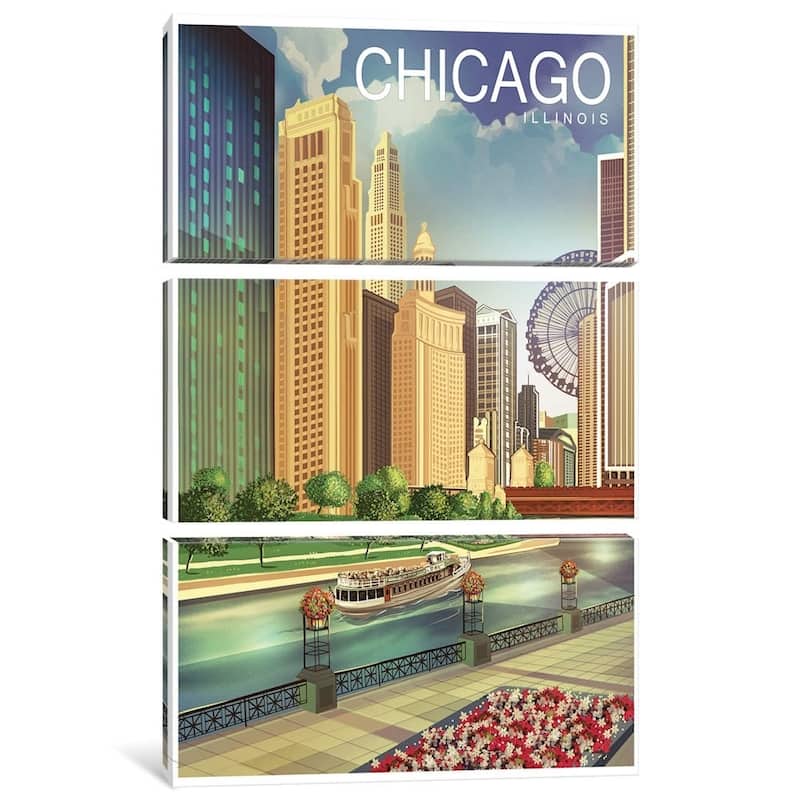 iCanvas "Chicago I" by Old Red Truck