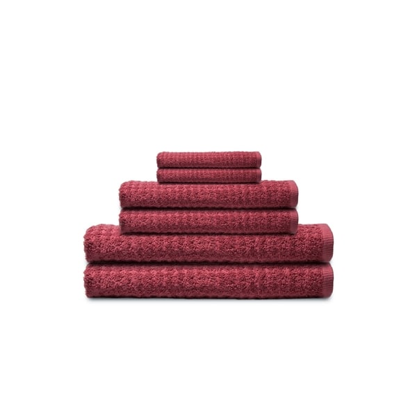 Textured 6-piece Combed Cotton Bath Towel Set - On Sale - Bed Bath & Beyond  - 26637933