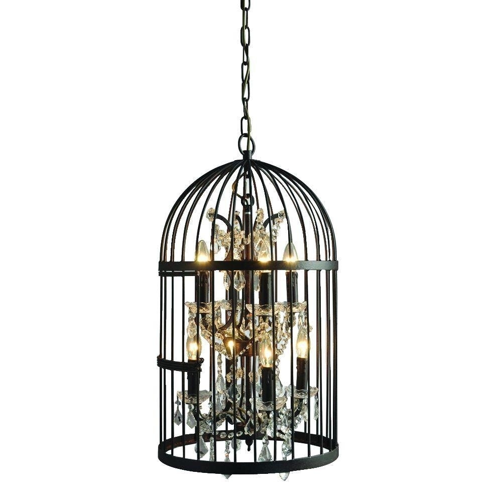Birdcage 8-Light Chandelier (Matte Black) - Chandeliers For Bedrooms by Overstock.com