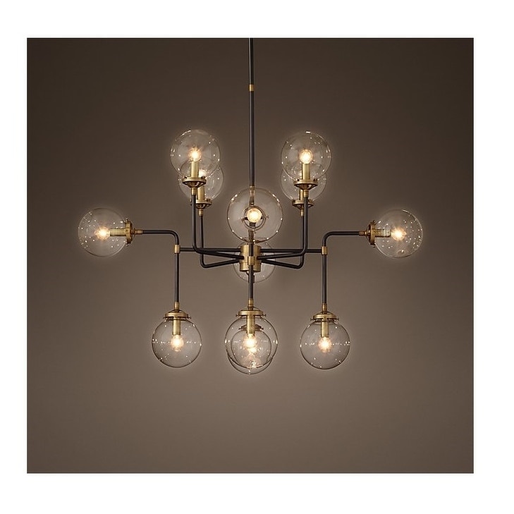 Globe Clear Glass 12-Light Chandelier - Chandeliers For Bedrooms by Overstock.com