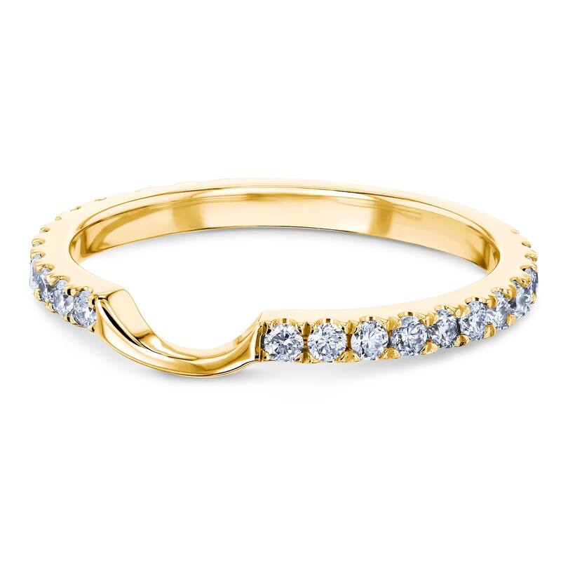 Annello by Kobelli 1/3ct TDW Diamond Notched Wedding Band