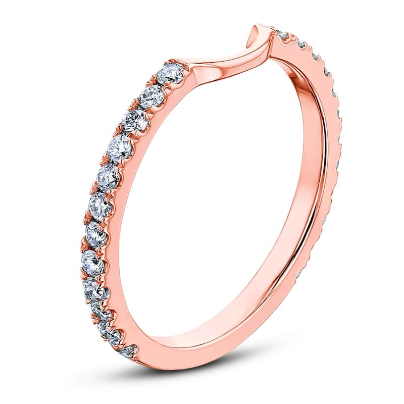 Annello by Kobelli 1/3ct TDW Diamond Notched Wedding Band