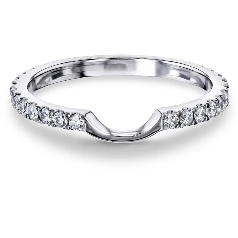 Annello by Kobelli 1/3ct TDW Diamond Notched Wedding Band