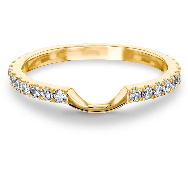 Annello by Kobelli 1/3ct TDW Diamond Notched Wedding Band