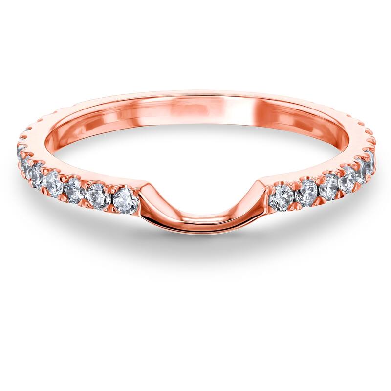 Annello by Kobelli 1/3ct TDW Diamond Notched Wedding Band